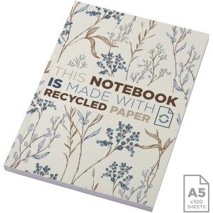 Recyceltes Novella Austen Softcover-Notizbuch im A5-Format – 100 Blatt - Reklamnepredmety