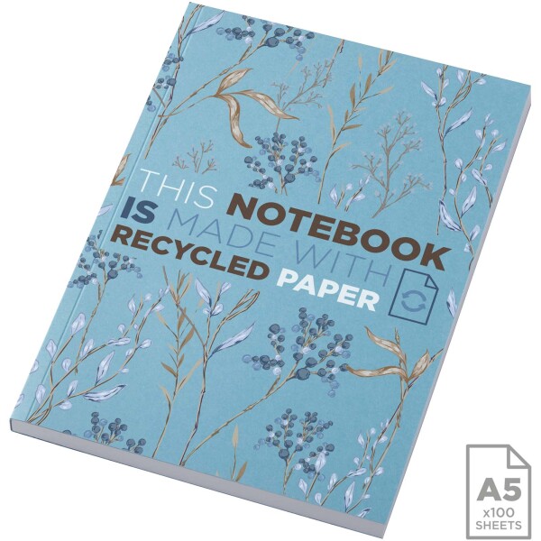 Recyceltes Novella Austen Softcover-Notizbuch im A5-Format – 100 Blatt