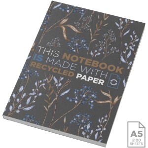 Recyceltes Novella Austen Softcover-Notizbuch im A5-Format – 100 Blatt - Reklamnepredmety