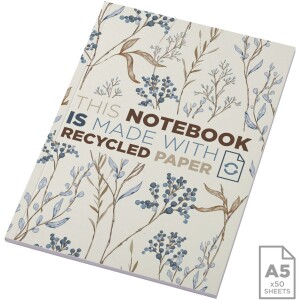 Recyceltes A5-Softcover-Notizbuch „Novella Austen“ – 50 Blatt - Reklamnepredmety