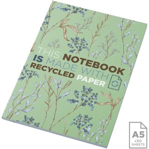 Recyceltes A5-Softcover-Notizbuch „Novella Austen“ – 50 Blatt - Reklamnepredmety