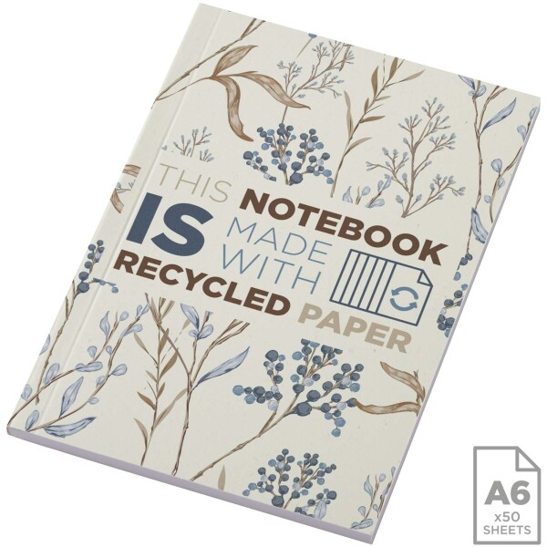 Recyceltes A6 Novella Austen Softcover-Notizbuch – 50 Blatt