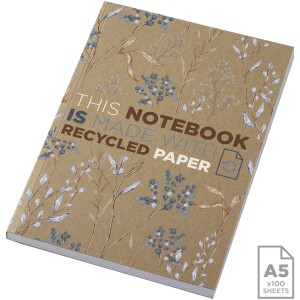 Novella Austen A5 Softcover-Notizbuch aus recyceltem Kraftpapier – 100 Blatt - Reklamnepredmety