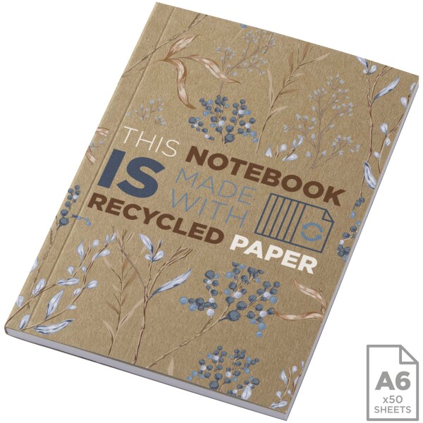 Novella Austen A6 Softcover-Notizbuch aus recyceltem Kraftpapier – 50 Blatt