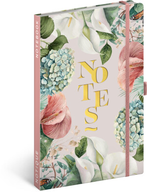 NOTIQUE Notizen Lilie, liniert, 13 x 21 cm - Reklamnepredmety