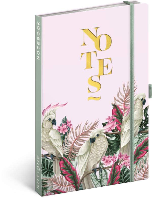 NOTIQUE Notizzettel Kakadu, gestreift, 13 x 21 cm