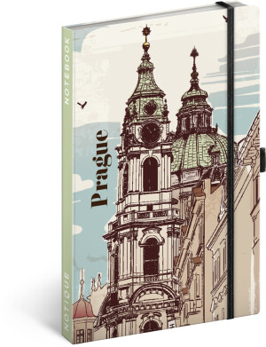 NOTIQUE Notizen Prag, liniert, 13 x 21 cm - Reklamnepredmety