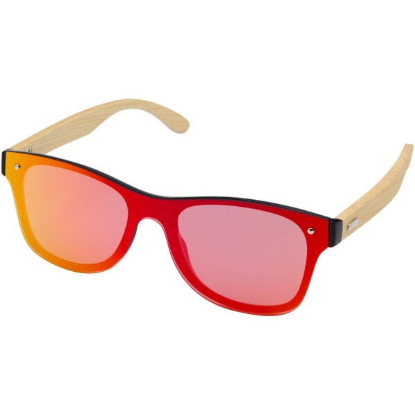 Hellbraune Sonnenbrille mit Bambusbügeln