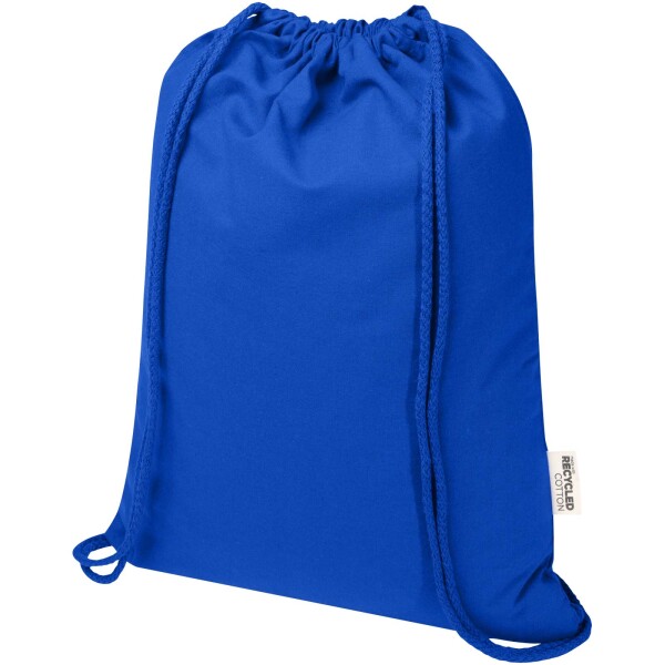 Oregon Blend Tasche aus recyceltem GRS, 140 g/m², mit Kordelzug und 5 l Fassungsvermögen