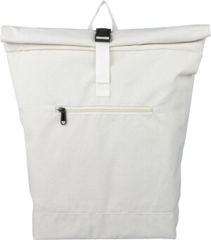Recycled polycotton (330 gsm) rolltop backpack - Reklamnepredmety