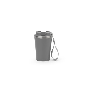 SPITZ. Edelstahl-Reisebecher (90 % rSS) mit doppelwandiger, matter Oberfläche, 440 ml - Reklamnepredmety