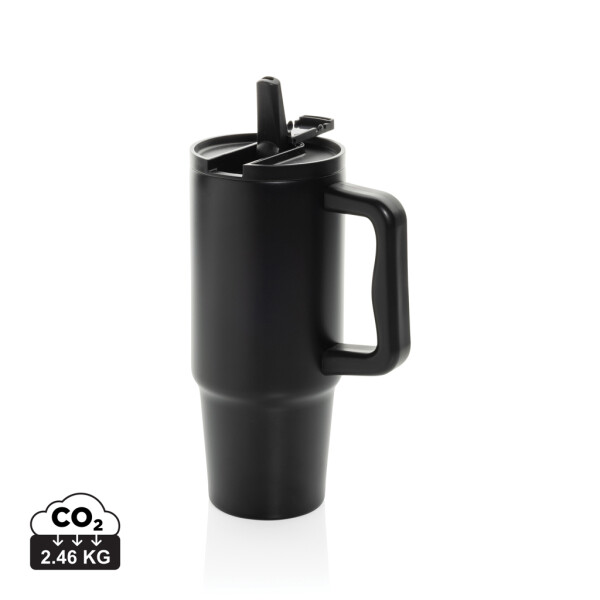 Auslaufsicherer Trinkbecher aus recyceltem Edelstahl, 900 ml
