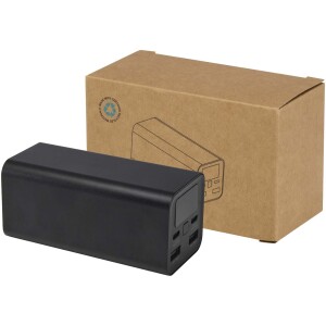 Acamar Laptop-Powerbank aus recyceltem Aluminium mit einer Kapazität von 20.000 mAh und einer Leistung von 70 W - Reklamnepredmety