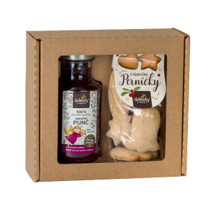 Geschenkset – Weihnachtspunschkonzentrat und Weihnachtslebkuchen - Reklamnepredmety