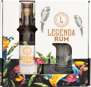 Rum Legend 38% mit Glas - Reklamnepredmety
