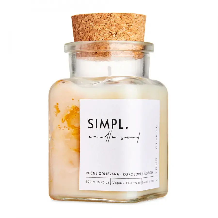 SIMPL. candle soul – Öko Kerze Zitrus und Ginkgo - Reklamnepredmety
