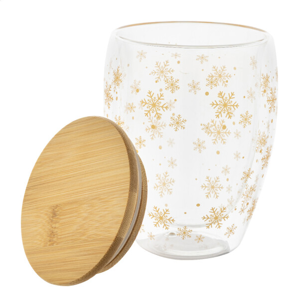 Bostro Weihnachts-Thermosbecher aus Glas