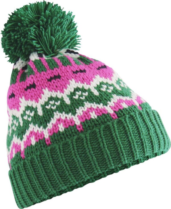Strickmütze mit Pompon "Retro Ski"
