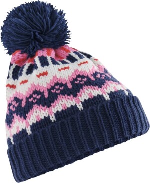Strickmütze mit Pompon "Retro Ski" - Reklamnepredmety