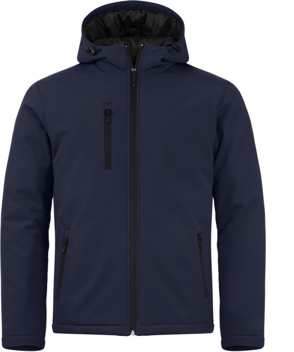 Wattierte Herren Kapuzen Softshell Jacke
