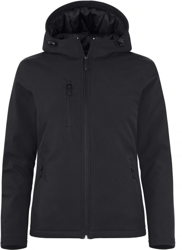 Wattierte Damen Kapuzen Softshell Jacke