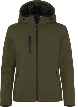 Wattierte Damen Kapuzen Softshell Jacke - Reklamnepredmety