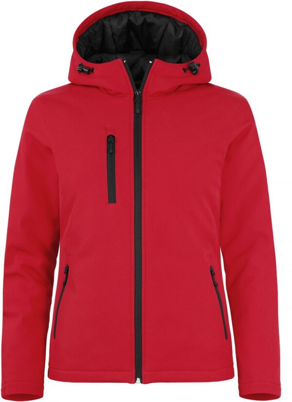 Wattierte Damen Kapuzen Softshell Jacke