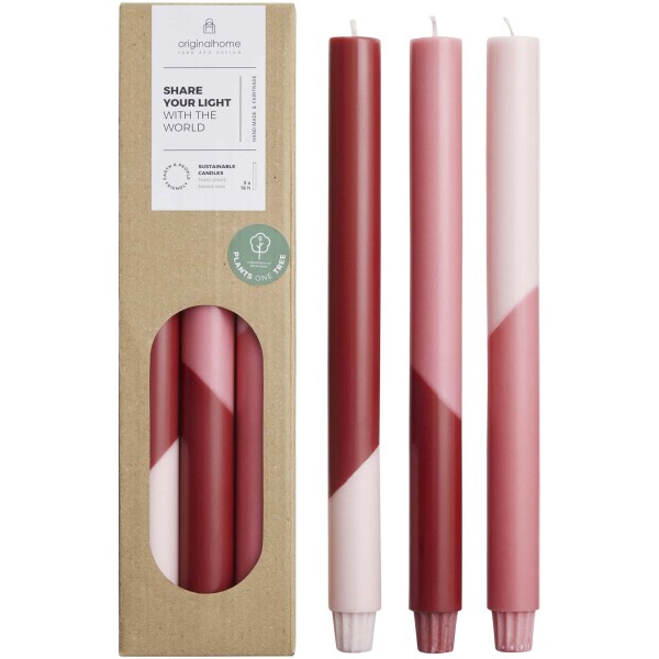Originalhome Eden 3er-Set Kerzen mit diagonalem Muster