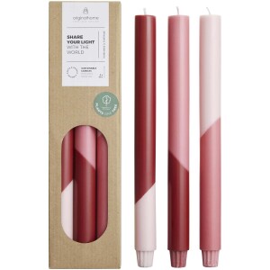 Originalhome Eden 3er-Set Kerzen mit diagonalem Muster - Reklamnepredmety