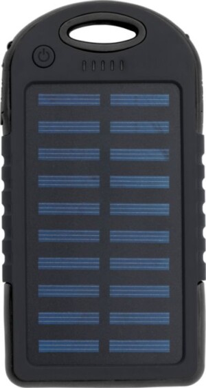 Solar-Powerbank aus gummiertem ABS - Reklamnepredmety