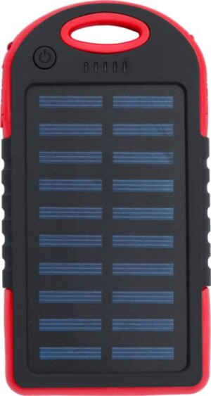Solar-Powerbank aus gummiertem ABS - Reklamnepredmety