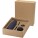 Illuminate 650 ml RCS-zertifizierte doppelwandige Trinkflasche aus recyceltem Edelstahl mit 3-teiligem Deckelset - navy