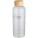 Mirage 650 ml einwandige Trinkflasche aus Borosilikatglas mit Bambusdeckel - transparent