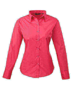PW300 Ladies Poplin Long Sleeve Blouse - Reklamnepredmety
