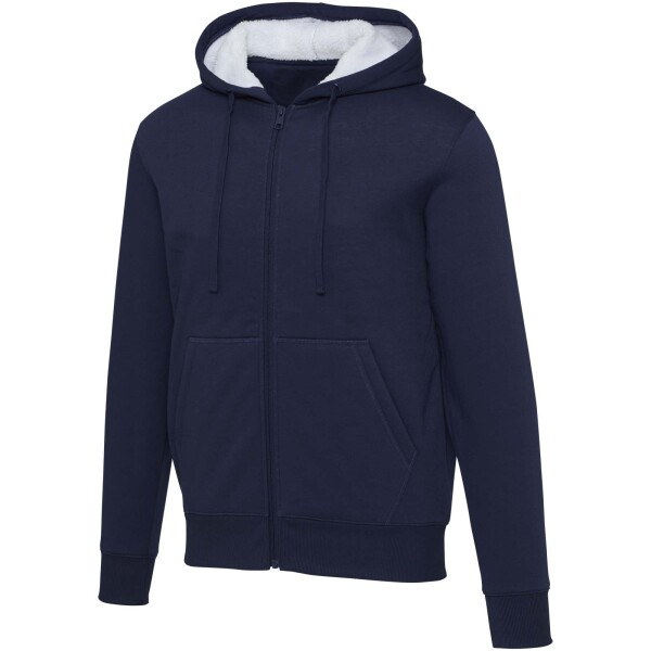 Natron Kapuzenpullover mit langem Reißverschluss aus Sherpa-Material