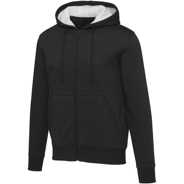 Natron Kapuzenpullover mit langem Reißverschluss aus Sherpa-Material