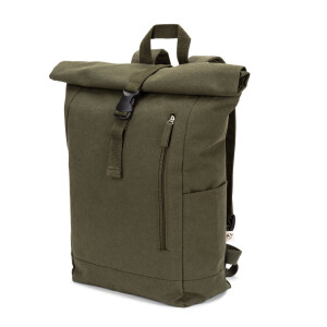 SAINT. Roll-Top-Rucksack aus recyceltem Baumwolle und recyceltem Polyester (380 g/m²) - Reklamnepredmety