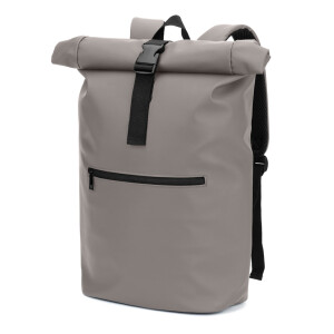 PORTLAND. Roll-Top-Rucksack aus PU mit Laptopfach, 16“ - Reklamnepredmety