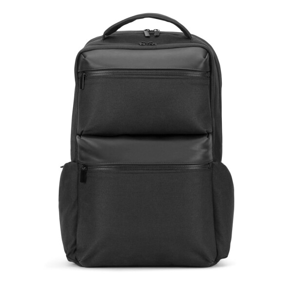 COPENHAGEN. Wasserabweisender Rucksack aus recyceltem Twill mit zwei großen Fronttaschen, 17.3 Zoll