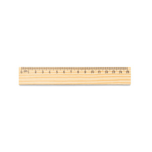 WESLEY 15. Lineal aus Kiefernholz mit 15 cm Skala - Reklamnepredmety