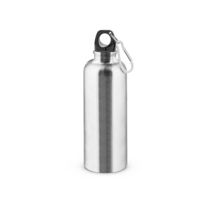 KELCE. Edelstahlflasche mit einwandiger Ausführung und Karabiner, 550 ml - Reklamnepredmety