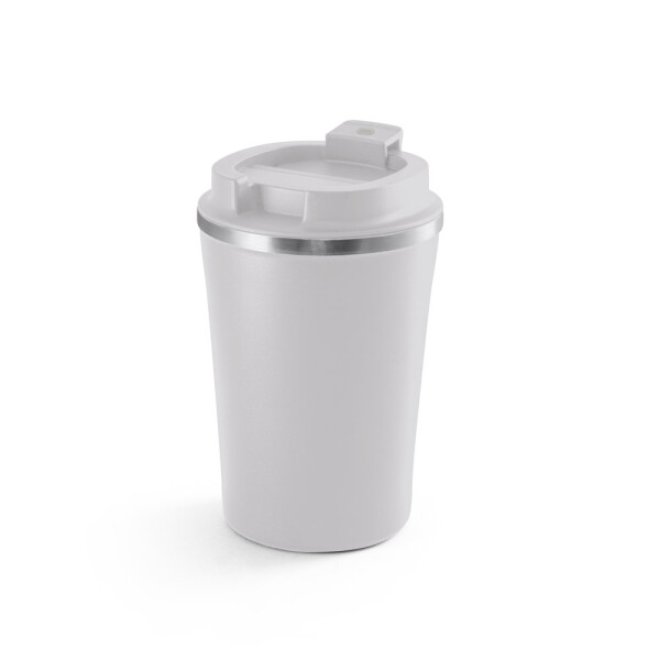 PHELPS CERAMIC. Reisebecher aus Edelstahl mit Keramikbeschichtung innen 470ml