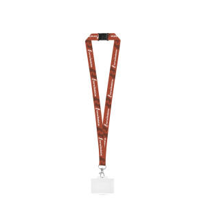 BARNSLEY. Lanyard aus recyceltem Polyester (100%rPET) mit Karabiner, Schicherheitsverschluss und Kartenhalter aus Hartplastik, geeignet für Sublimation - Reklamnepredmety