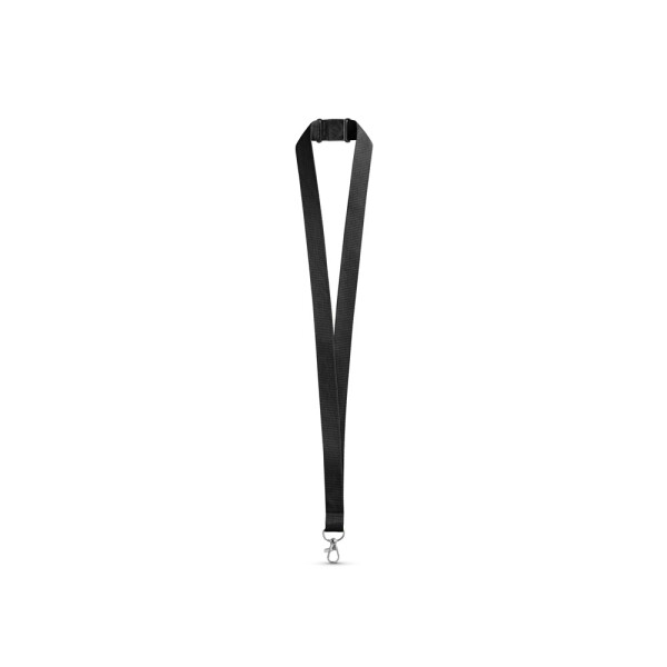 LEEDS. Lanyard aus Polyester mit Sicherheitsverschluss