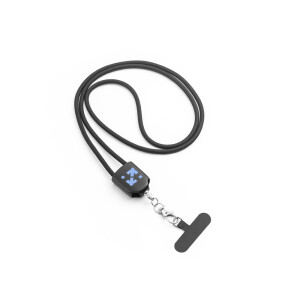 ZEWAIL. Lanyard mit Smartphone-Halterung, USB-C-Kabel und verschiedenen Adaptern aus recyceltem ABS und recyceltem TPE - Reklamnepredmety