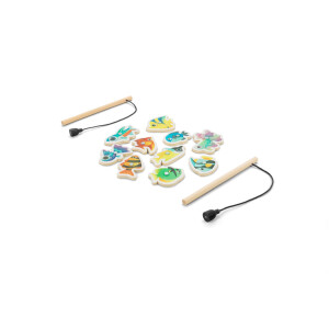 FISHY. Angelspiel mit 10 Holzfischen, ideal für Kinder - Reklamnepredmety