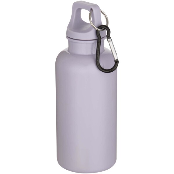 Oregon 400 ml einfarbige RS-zertifizierte Trinkflasche aus recyceltem Kunststoff mit Karabinerhaken
