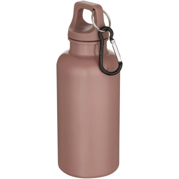 Oregon 400 ml einfarbige RS-zertifizierte Trinkflasche aus recyceltem Kunststoff mit Karabinerhaken