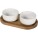 Noa Set aus Holztablett und Keramik- Servierschalen