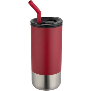 Grayson 480 ml RCS recycelter Isolierbecher mit Trinkhalm - Reklamnepredmety